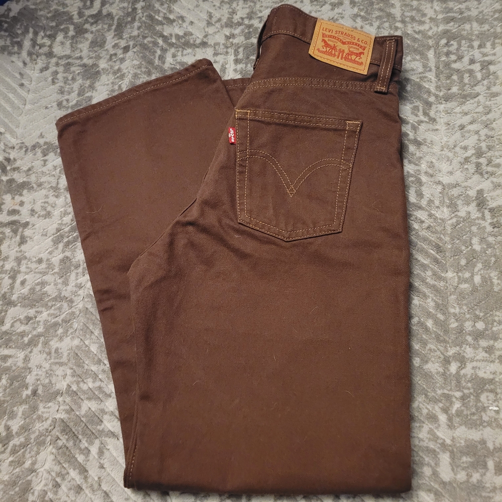 Levi's Straight Ankle Brown Jeans
